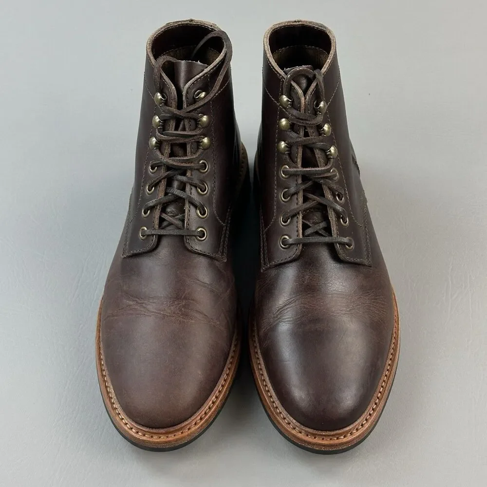 Parkhurst Allen Service Boots Mens Size 10 D Vegan Brown Leather Lace Up USA
